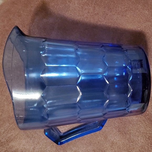 Antique 1930's Shirley Temple Hazel Atlas Cobalt Blue Depression Glass - Picture 2 of 8